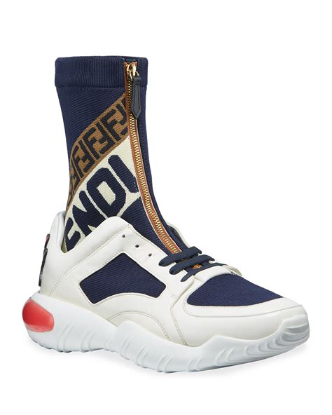 fendi mania knit sock sneakers|fendi sneakers socks men.